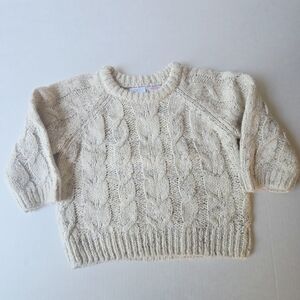 Girl's Zara Cream Cable Knit Sweater